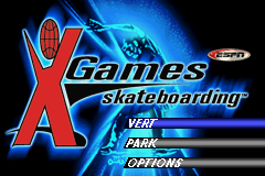 ESPN X-Games Skateboarding Title Screen